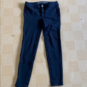 american eagle black long jeans